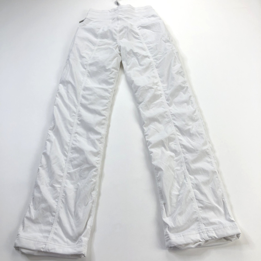 Lululemon Street To Studio? XS? (Fit 24W 29L) Mid Rise Pants Lined White MINT